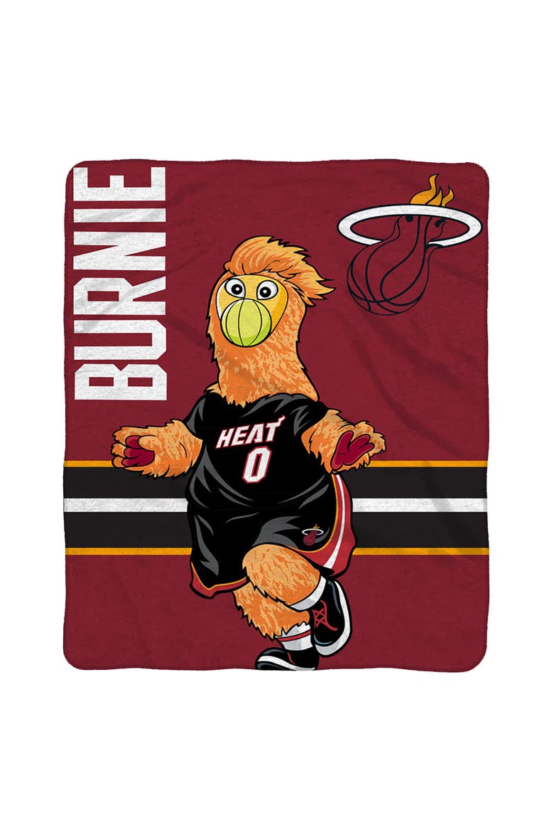 Miami Heat Burnie Mascot 60" x 80" Raschel Throw Blanket, Alternate, color, None