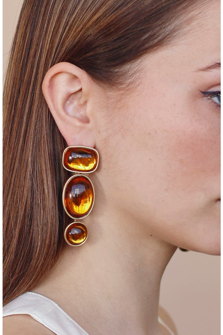 Jones Linear Drop Earrings, Alternate, color, GOLD