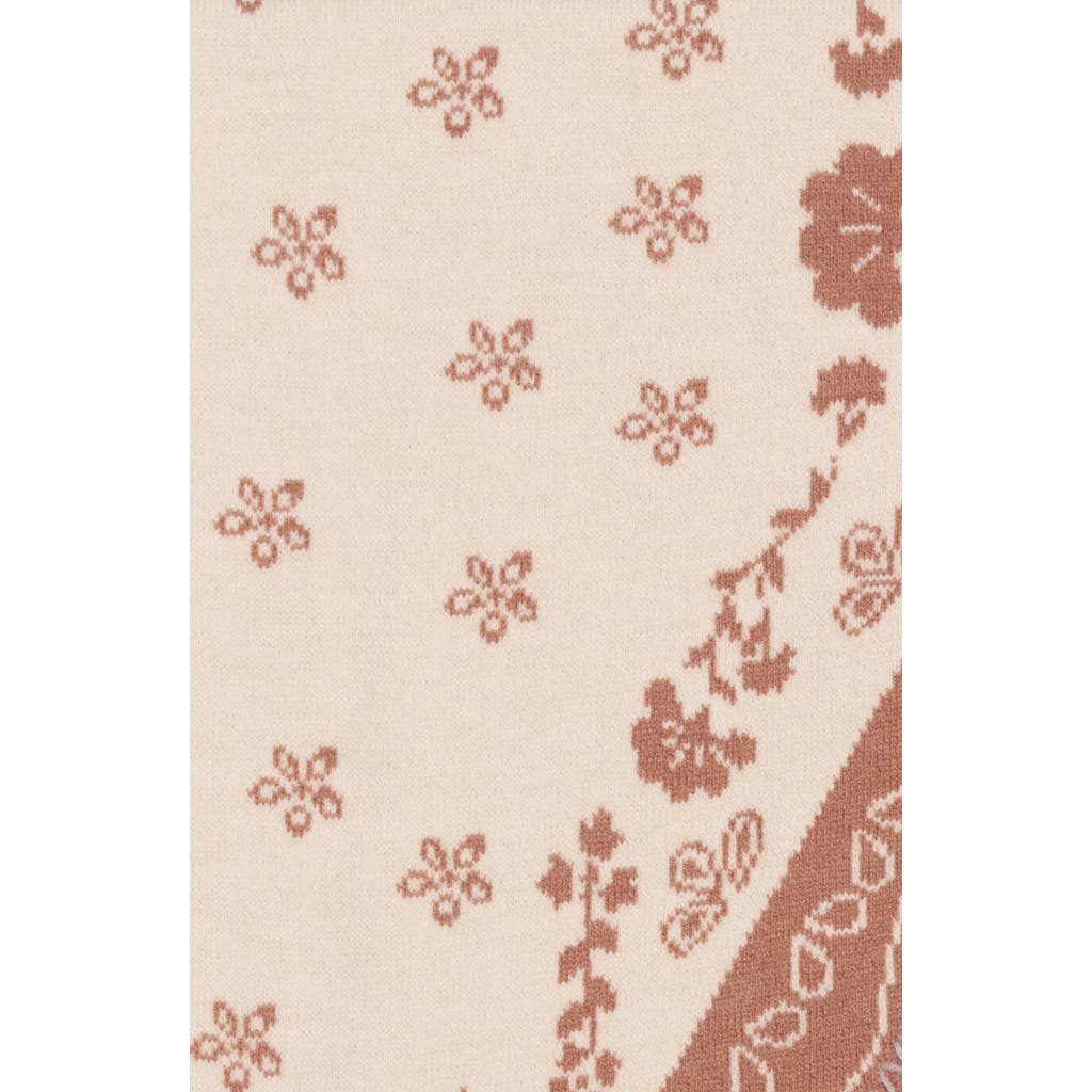 Bcbg Whipstitch Bandana Triangle Scarf In Ivory Neutral