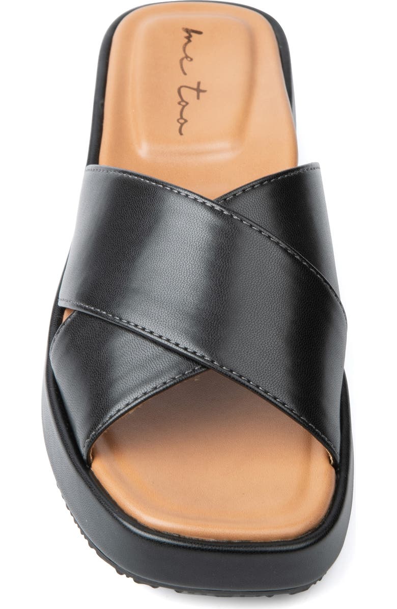 Me Too Linzi Platform Slide Sandal, Alternate, color, Black