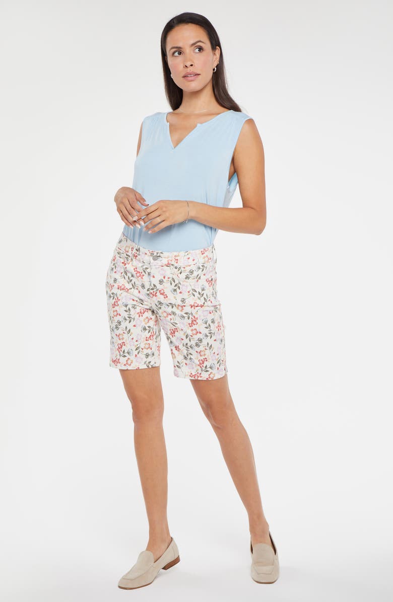 NYDJ Ella Side Slit Denim Shorts, Alternate, color, Secret Garden