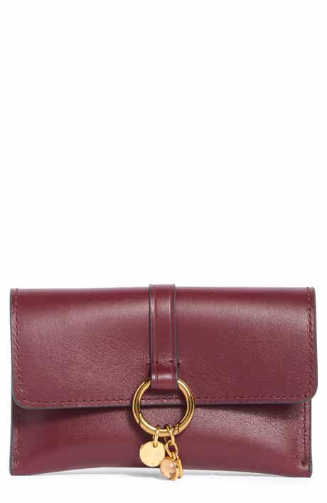 Charm Ring Leather Card Case