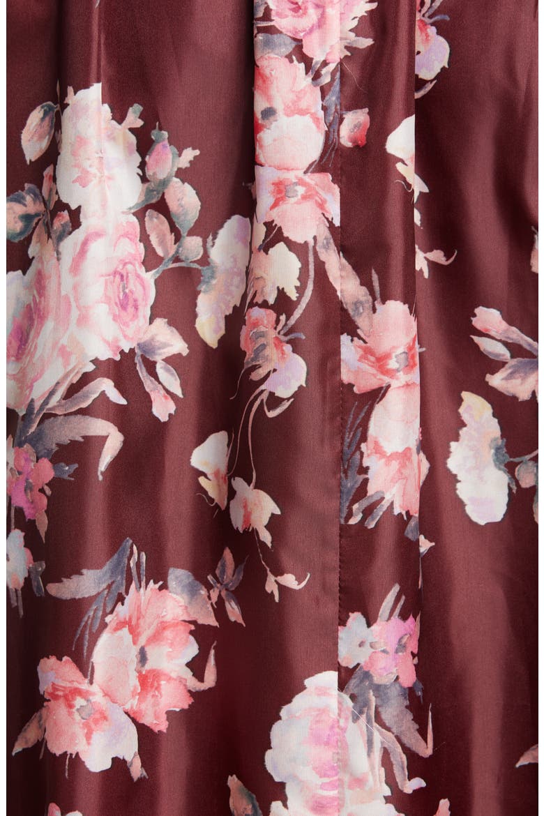 Kalista High/Low Ruffle Skirt, Alternate, color, OXBLOOD