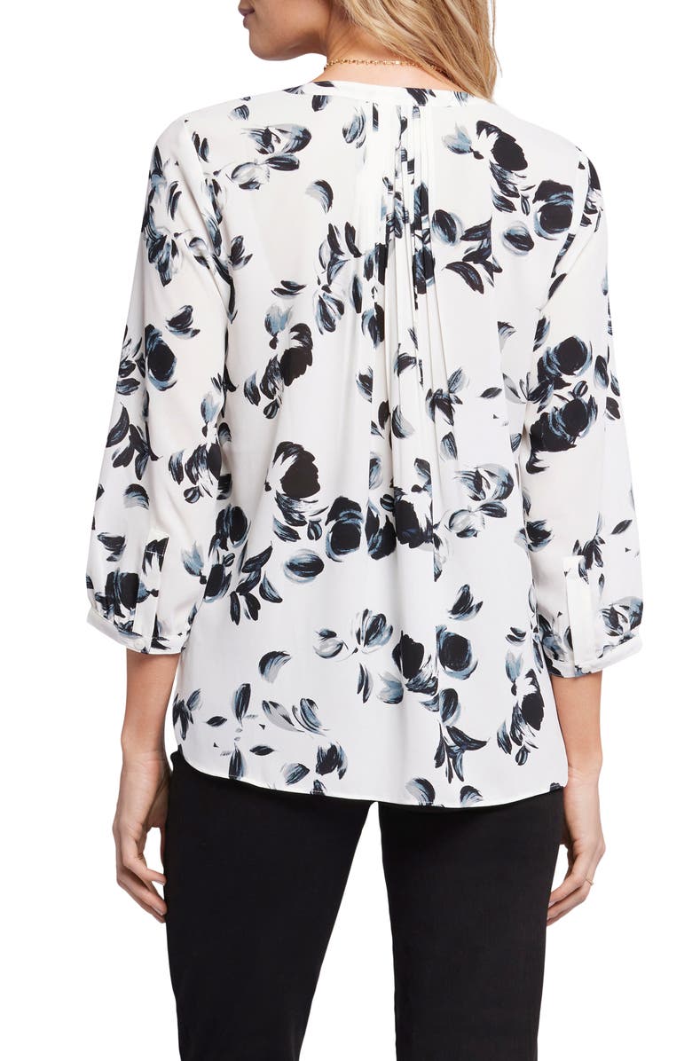 NYDJ Pintuck Blouse, Alternate, color, Joyful Dot