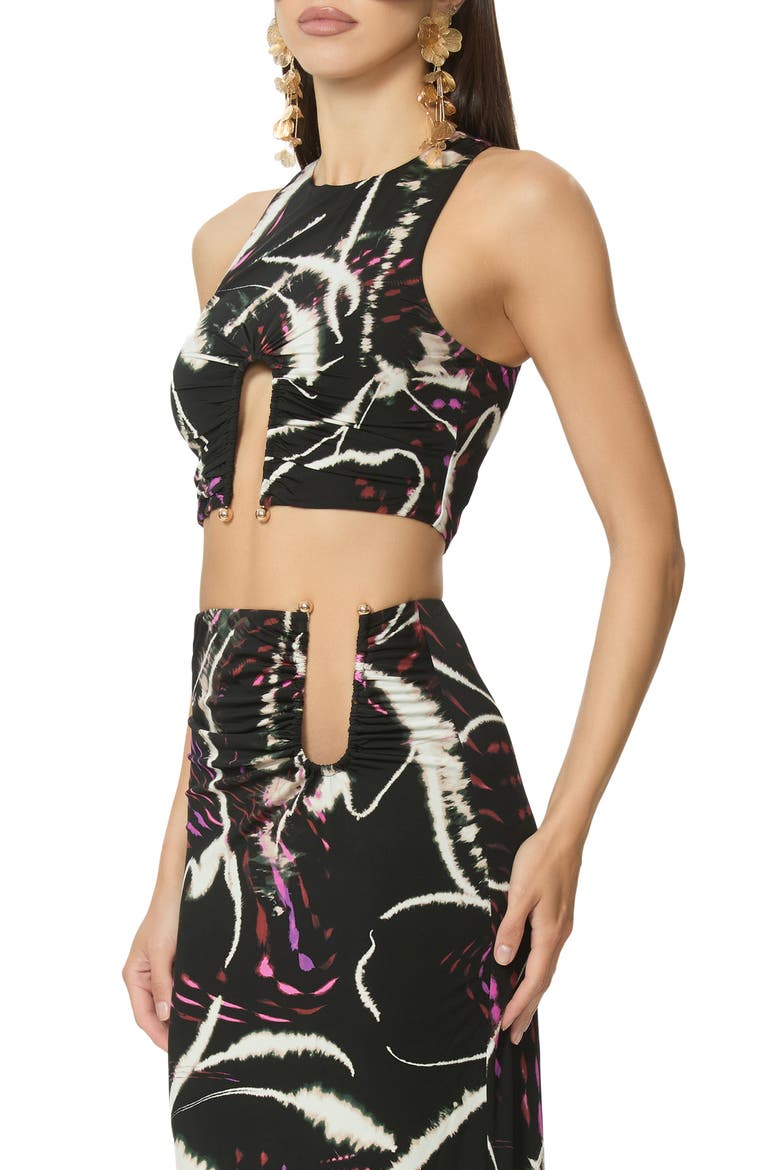 Saoirse U-Ring Crop Tank, Alternate, color, NIGHT DAISY