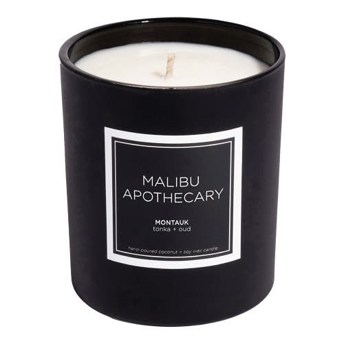 Malibu Apothecary Matte Black Candle In Montauk