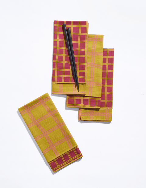 Grid Dinner Napkins - High Season Set of 4