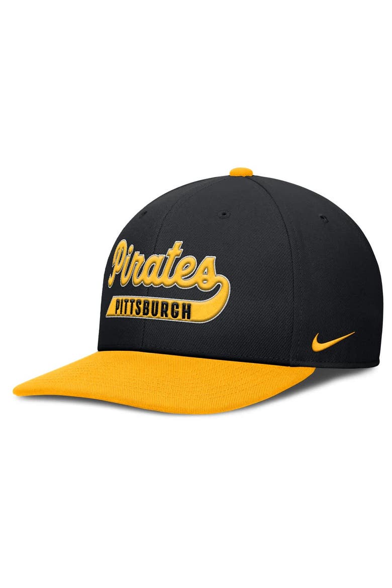 Men's Nike Black/Gold Pittsburgh Pirates Pro Performance Snapback Hat, Alternate, color, Black