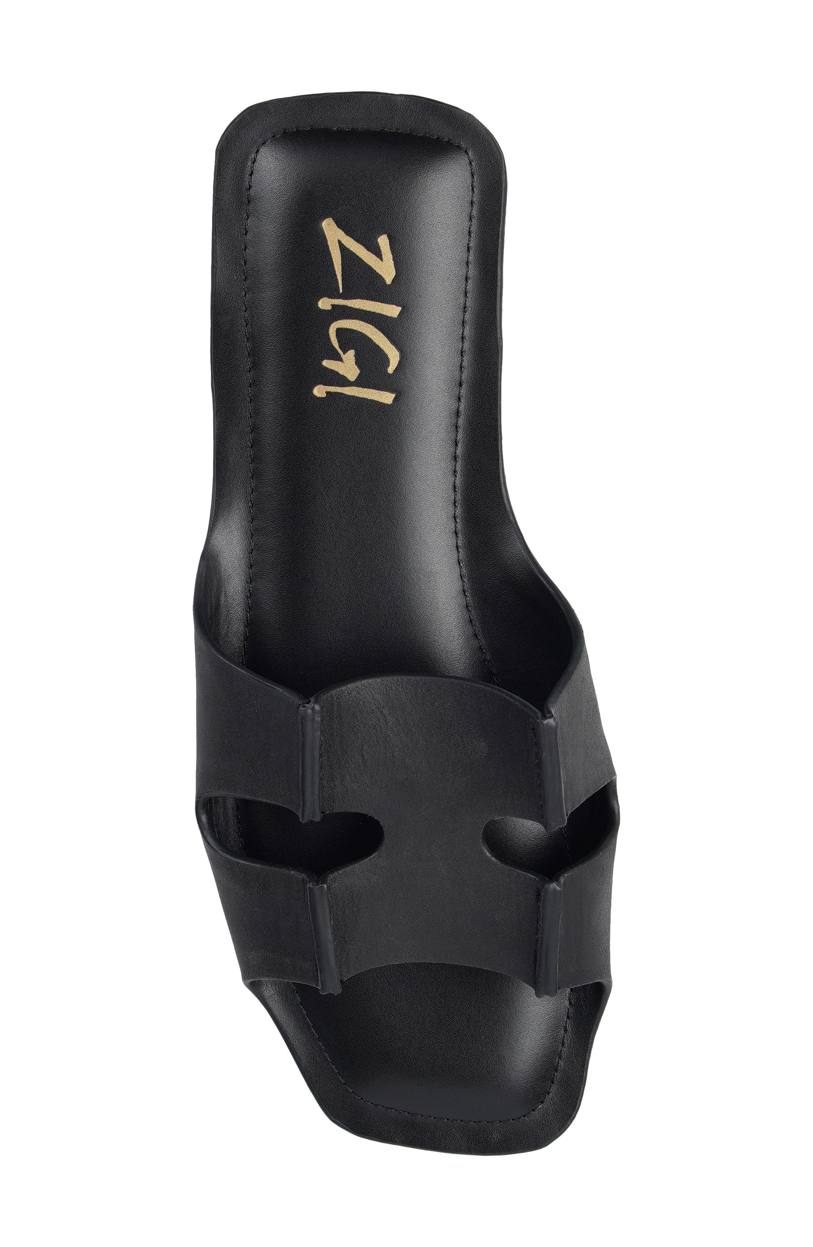 Marcie Slide Sandal, Alternate, color, BLACK LEATHER