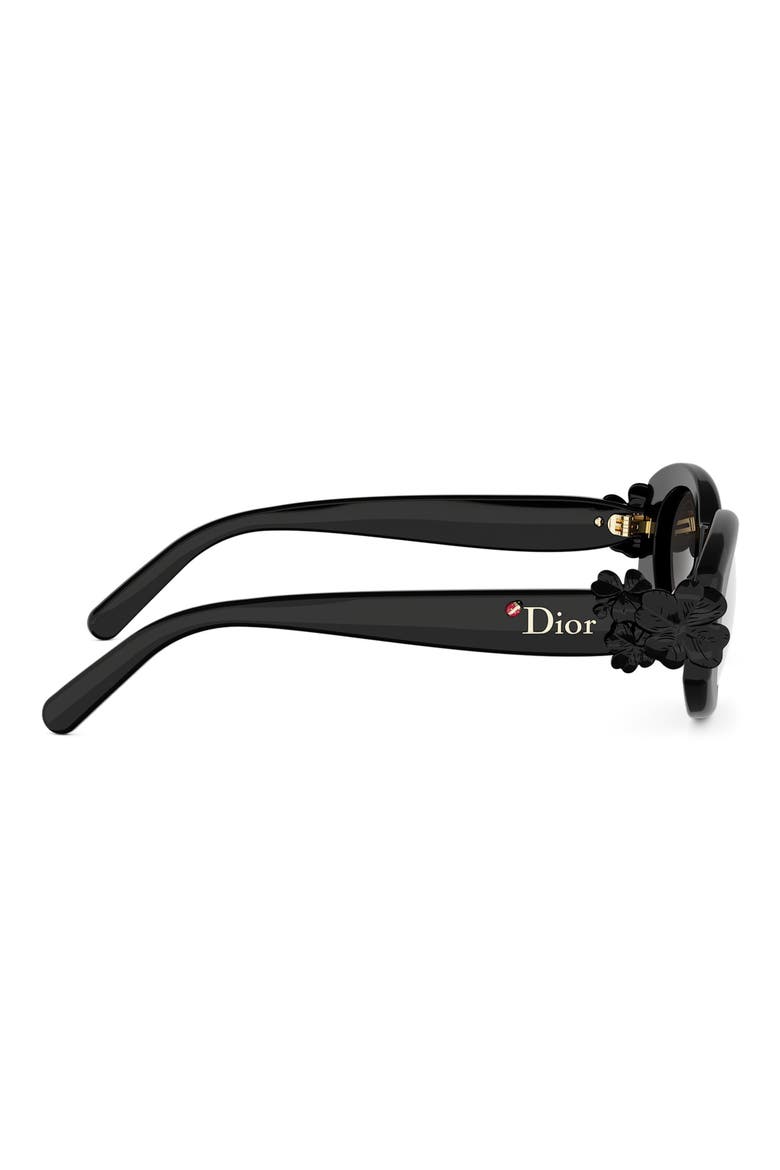 'Dior Clover B1I Oval Sunglasses, Alternate, color, SHINY BLACK / GRADIENT SMOKE