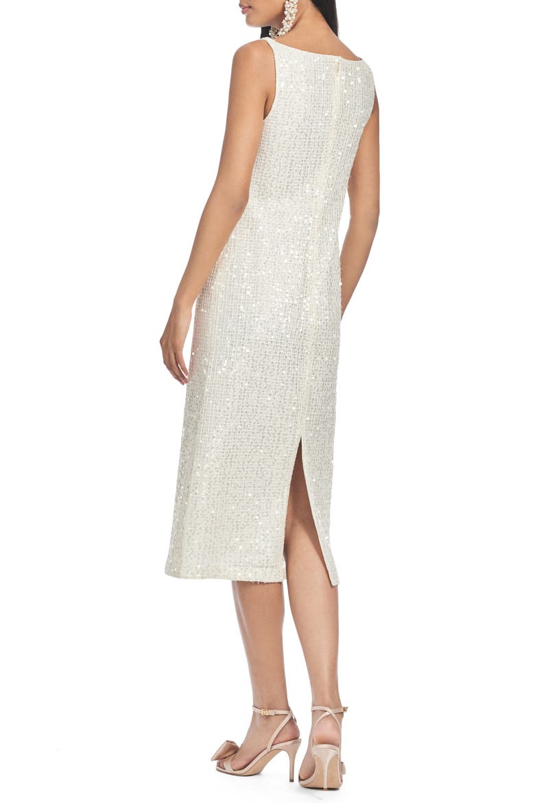 Eden Sequin Midi Dress, Alternate, color, MOONLIGHT