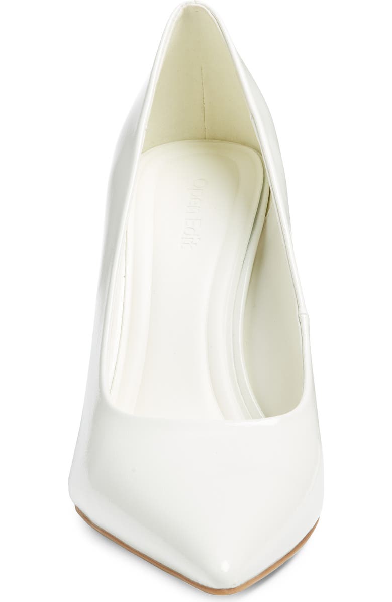 Open Edit Demetra Pointed Toe Pump, Alternate, color, White Ice