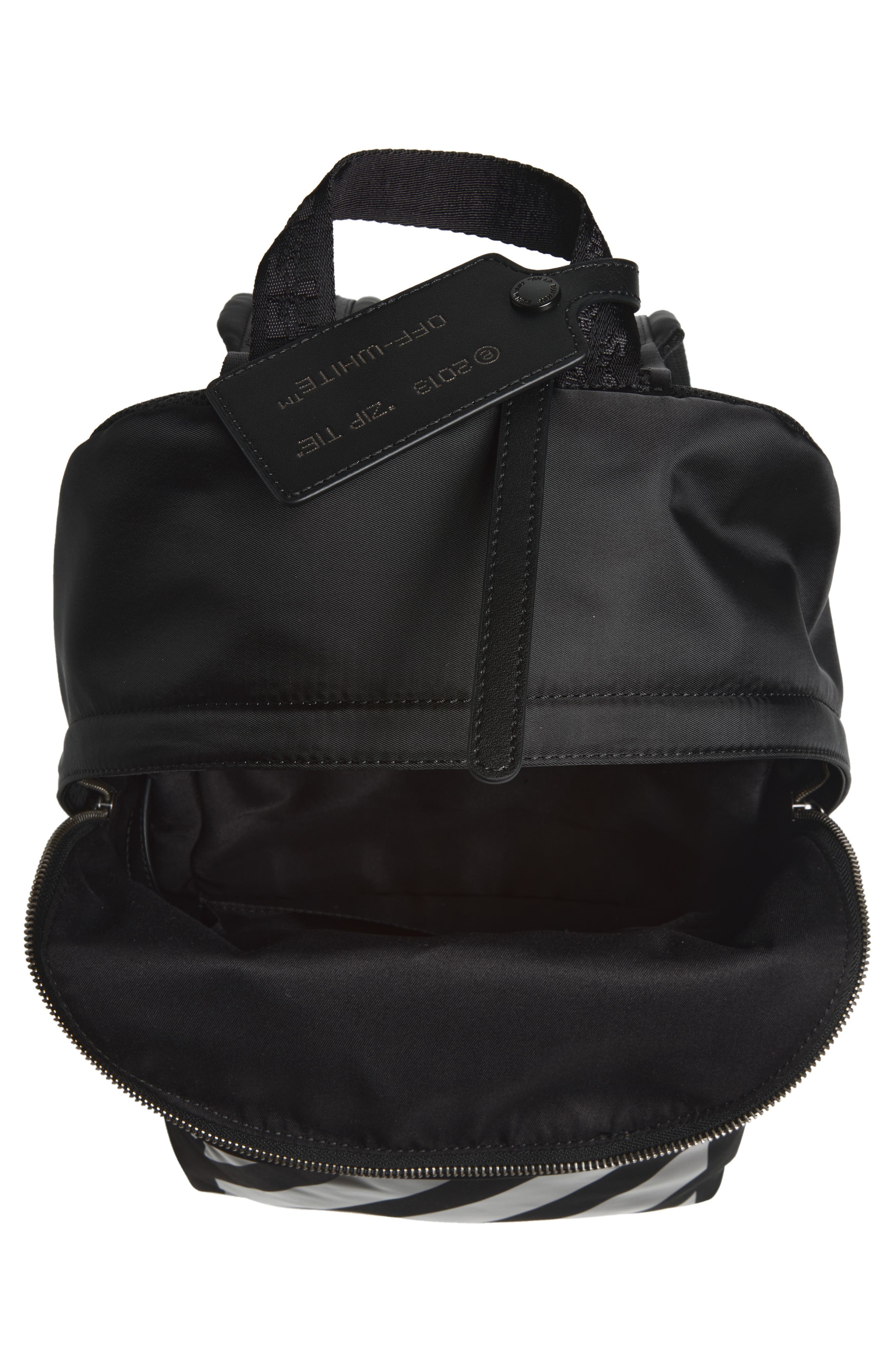 Off-White Classic Dome Nylon Backpack, Alternate, color, Black