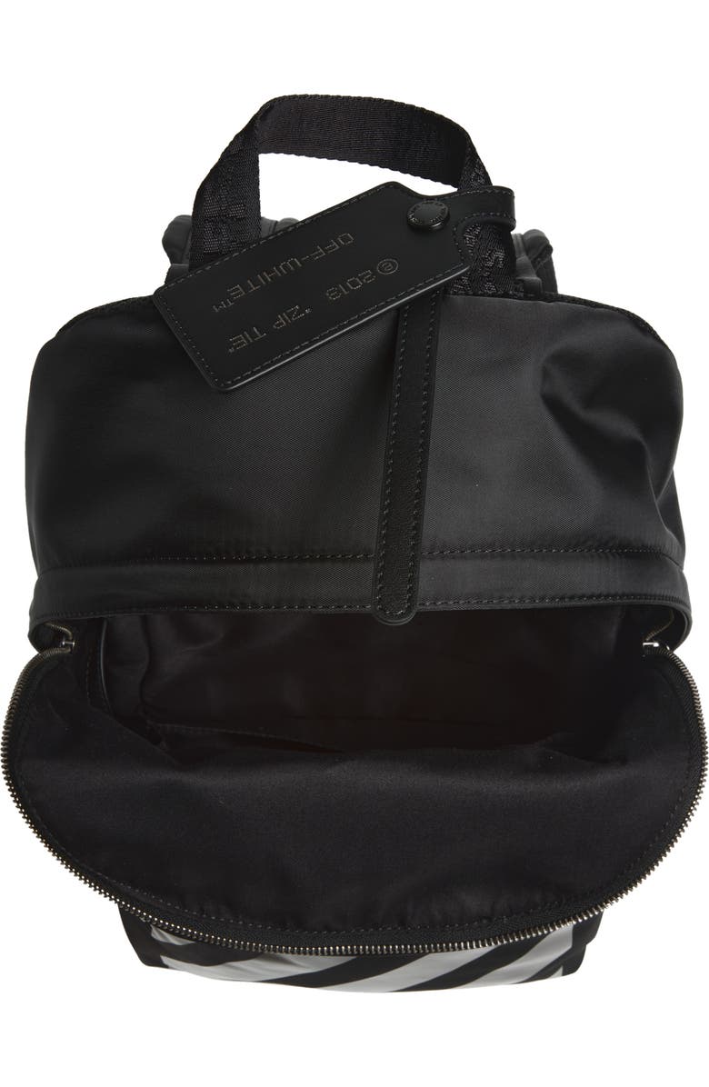 Off-White Classic Dome Nylon Backpack, Alternate, color, Black