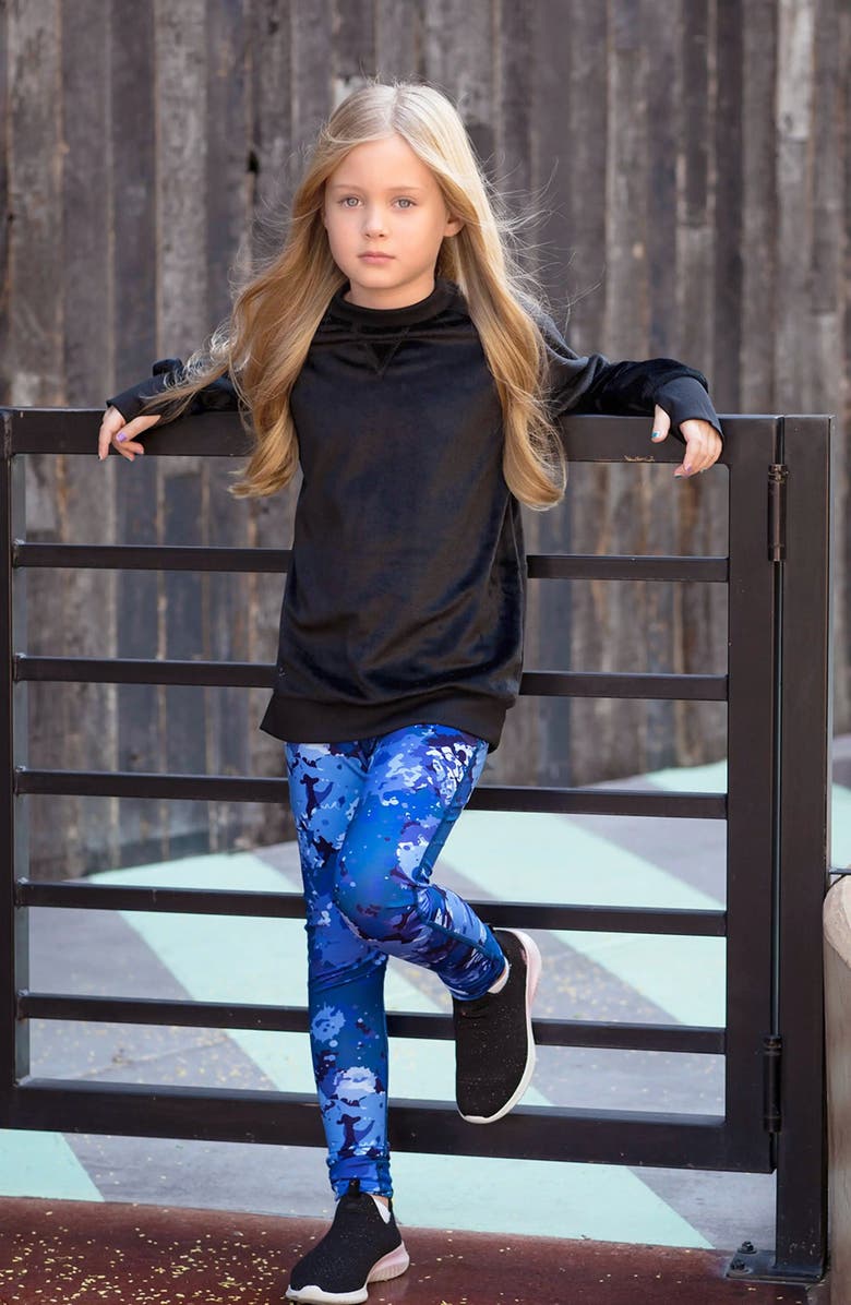 Limeapple Minky Crewneck Sweatshirt - Tie Dye, Alternate, color, Black