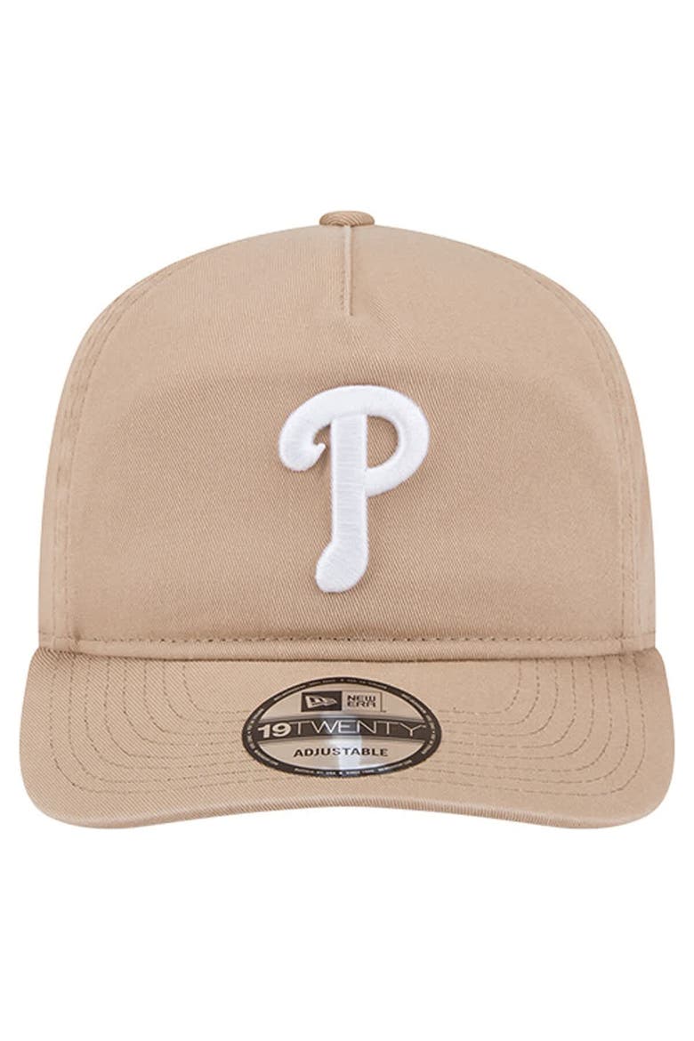 Men's New Era Light Beige Philadelphia Phillies Cam 19TWENTY Adjustable Hat, Alternate, color, Light Beige