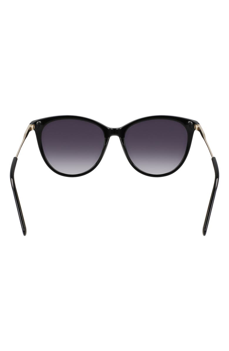 Longchamp 55mm Gradient Tea Cup Sunglasses, Alternate, color, Black