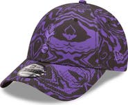 New Era Men's New Era Black/Purple Tottenham Hotspur Allover Print 9FORTY Adjustable Hat