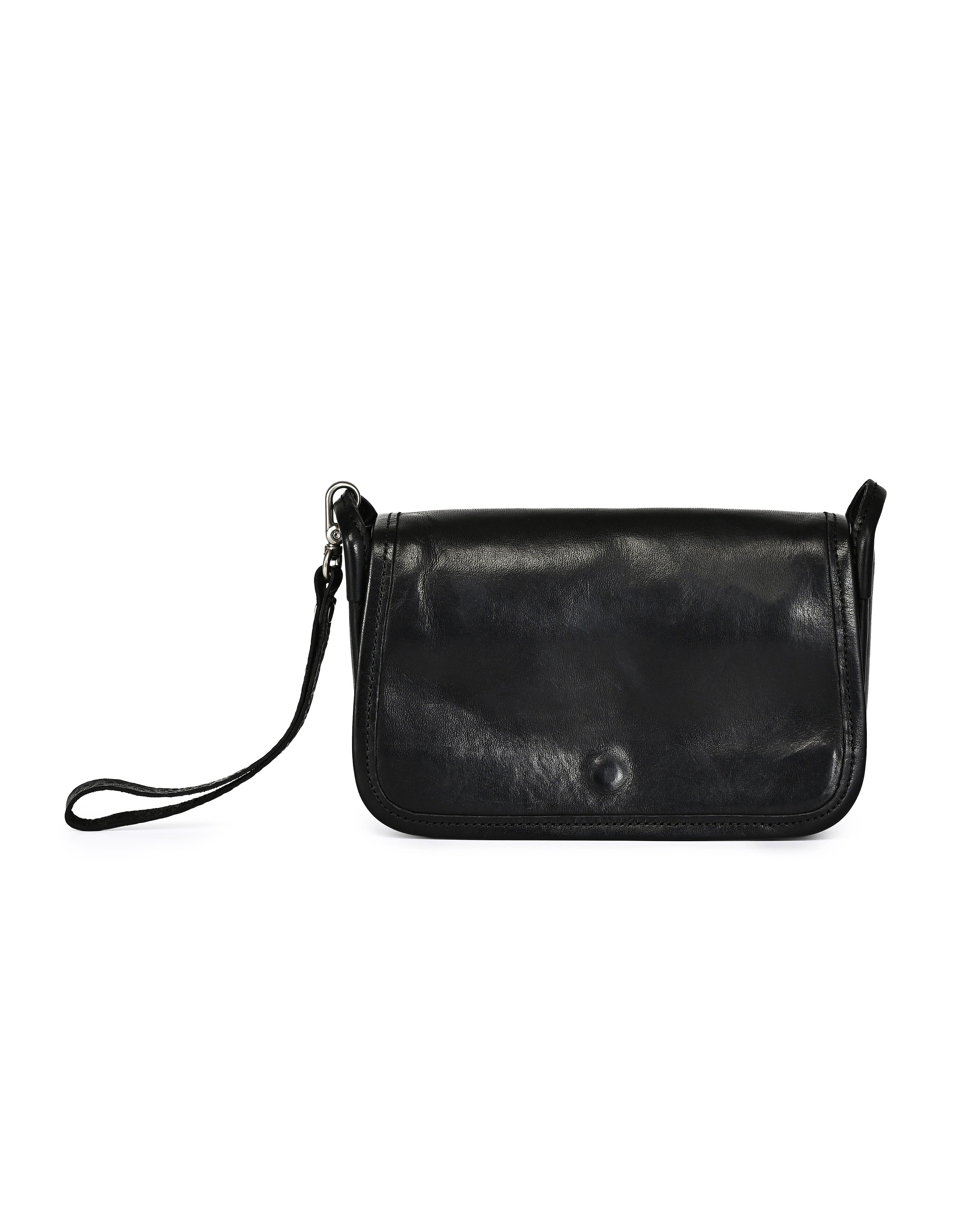 OLD TREND Pansy Genuine Leather Slim Everyday Mini Crossbody, Alternate, color, Black