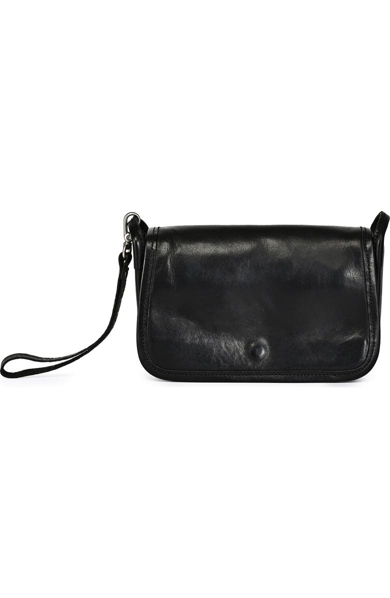 OLD TREND Pansy Genuine Leather Slim Everyday Mini Crossbody, Alternate, color, Black