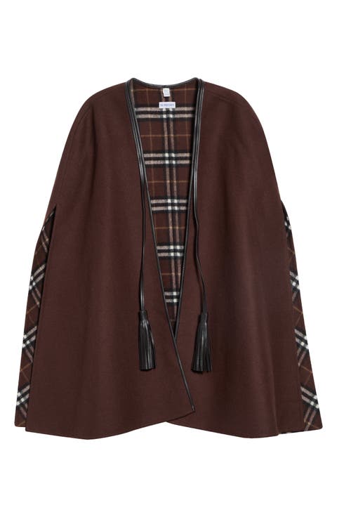 Eden Split Reversible Wool Cape