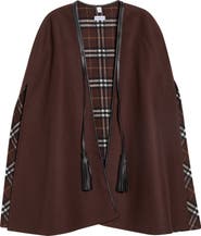 Burberry Eden Split Reversible Wool Cape