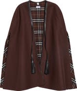 Burberry Eden Split Reversible Wool Cape