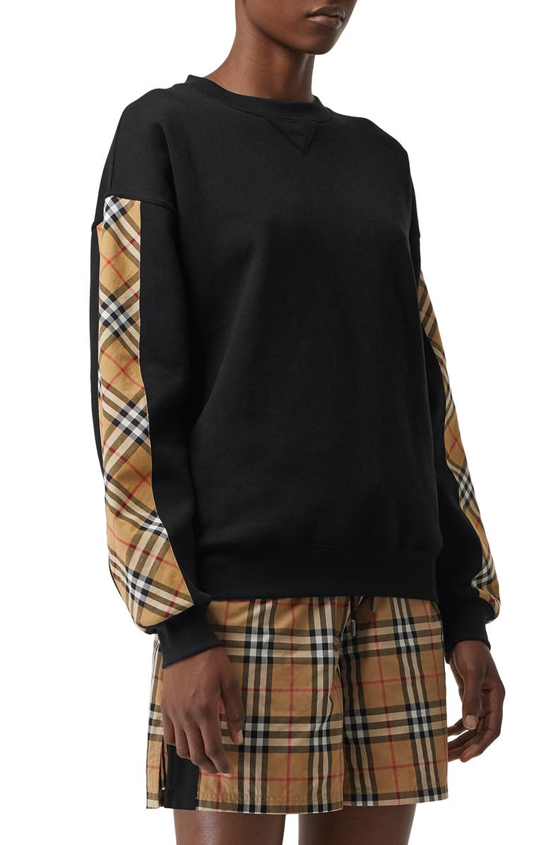 Burberry Bronx Vintage Check Sweatshirt, Alternate, color, 