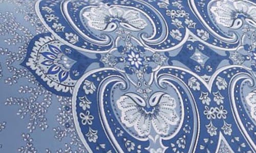 Azores Home Atlantis Cotton Duvet Cover & Sham Set In Blue