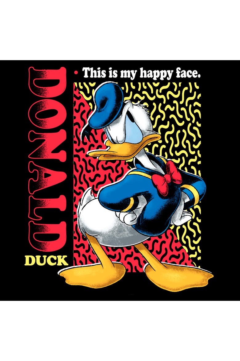 Men's Mickey & Friends Donald Duck This is my Happy Face  Graphic T-Shirt, Alternate, color, Black