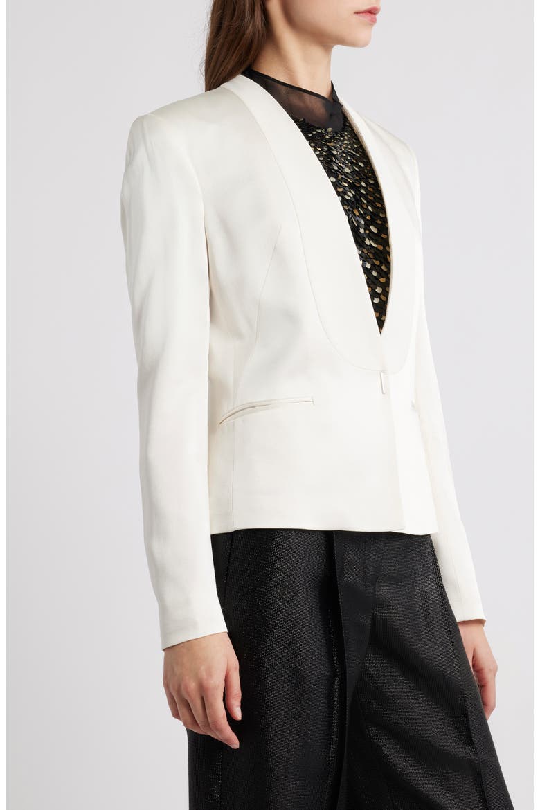 Jia One-Button Blazer, Alternate, color, SOFT CREAM