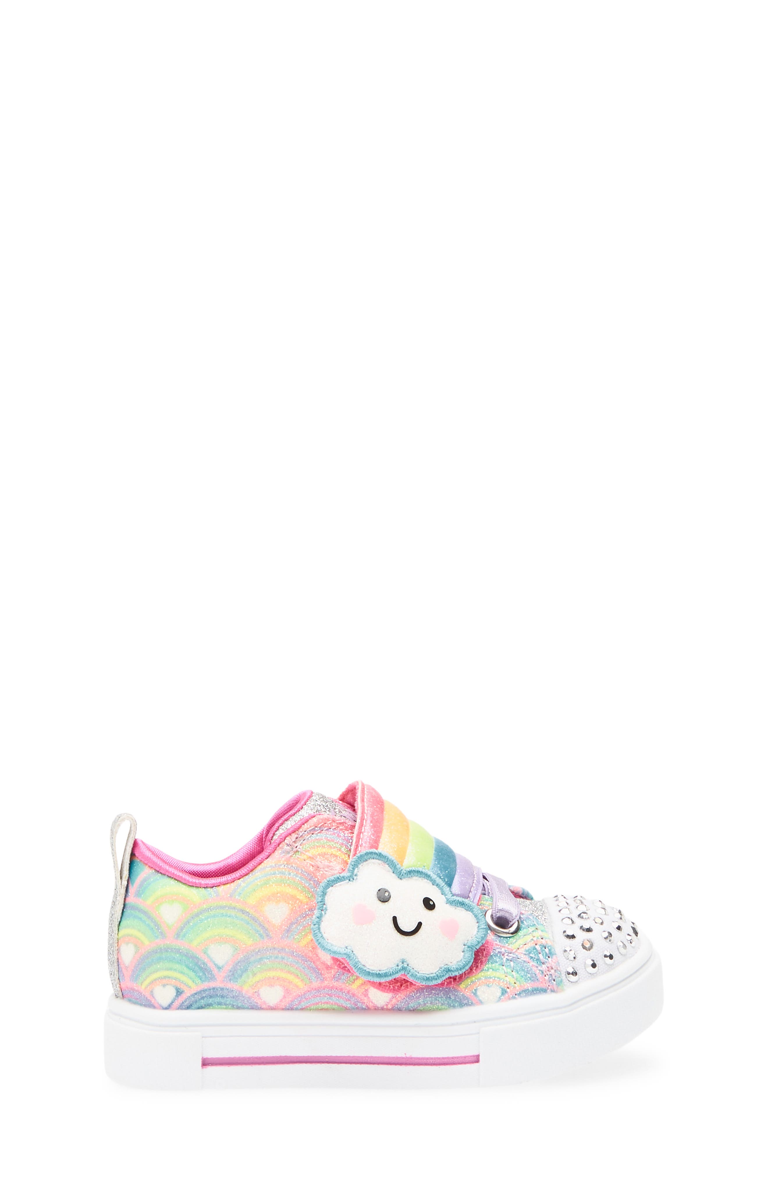 SKECHERS Kids' Butterfly Light Up Sneaker, Alternate, color, Hot Pink Multi