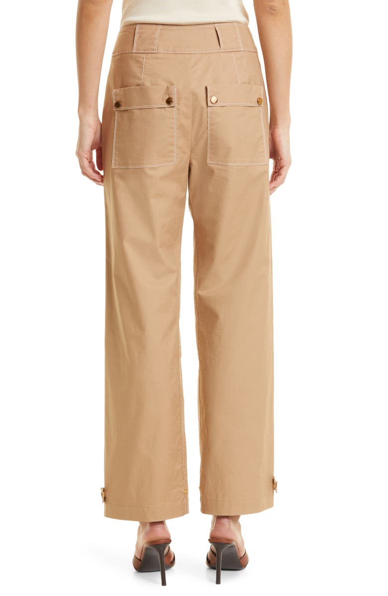Veronica Beard Hilde Stretch Cotton Utility Pants, Alternate, color, 