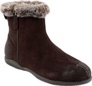 SoftWalk® Helena Faux Fur Trim Bootie