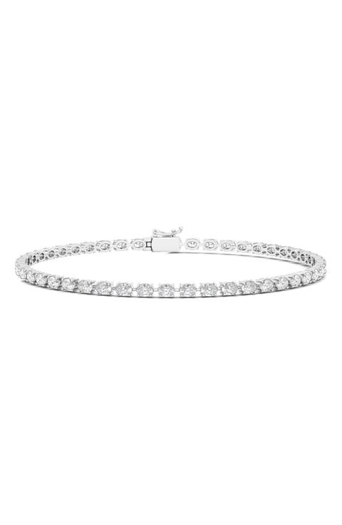 Oval Cut Lab Created Diamond Tennis Bracelet