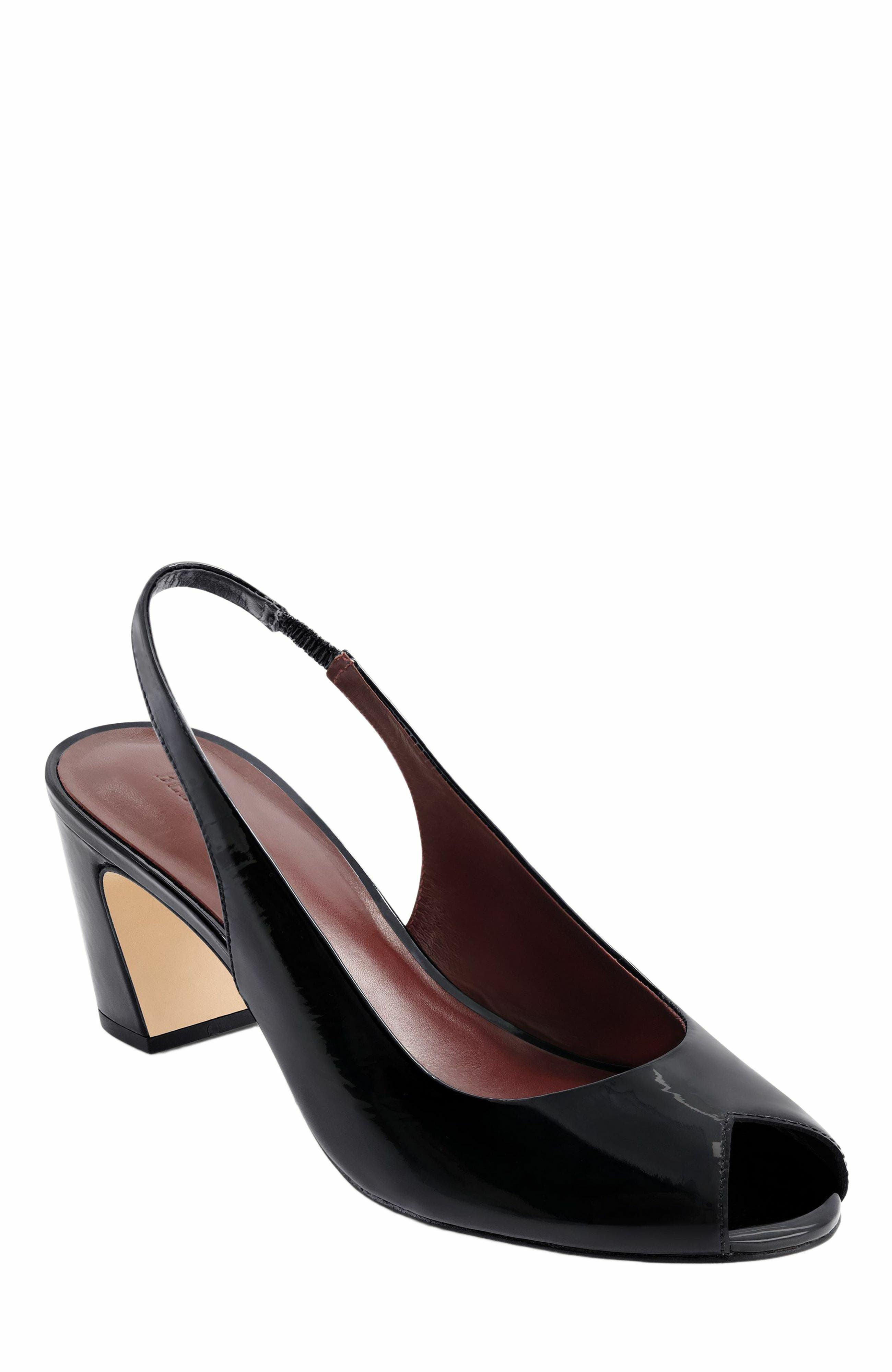 Bernardo Footwear Adell Peep Toe Slingback, Alternate, color, Black
