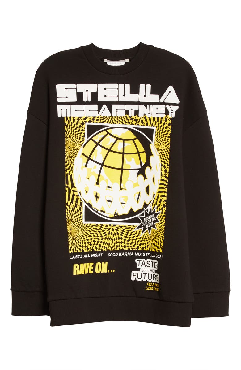 Stella McCartney Rave Graphic Sweatshirt, Alternate, color, 