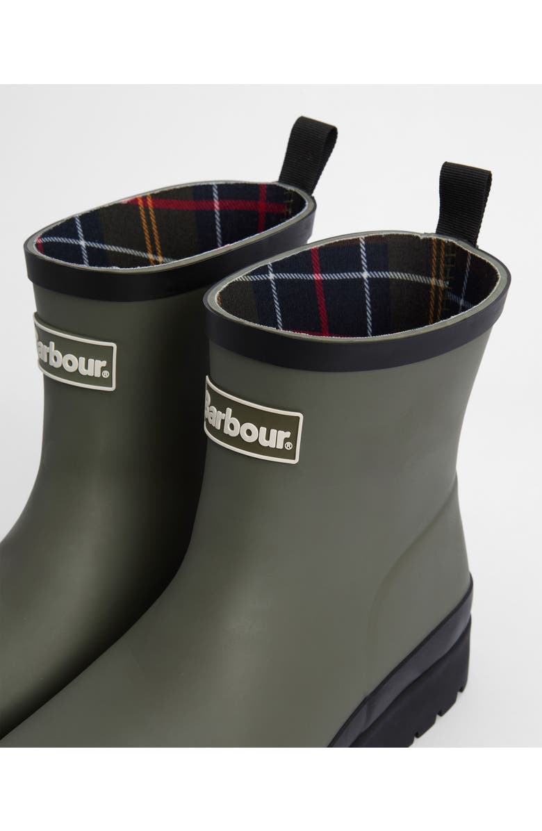 Barbour Portree Welly Rain Boot, Alternate, color, Dusky Olive/ Black