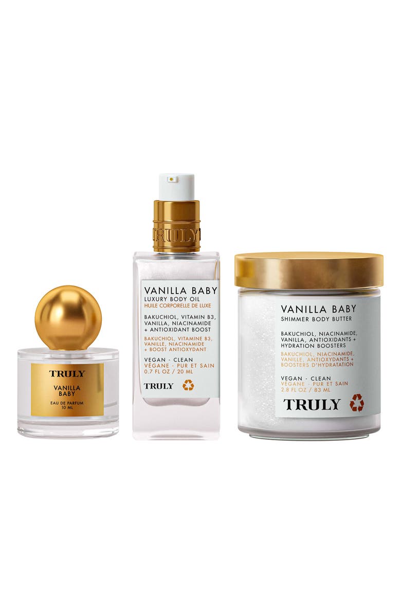 TRULY BEAUTY Vanilla Babies Mini Skin Care Set $116 Value, Main, color, 