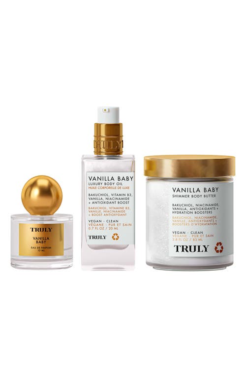 Truly Beauty Vanilla Babies Mini Skin Care Set $116 Value In White