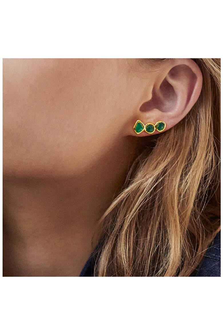 Siren Ear Crawlers, Alternate, color, YELLOW GOLD/ GREEN ONYX