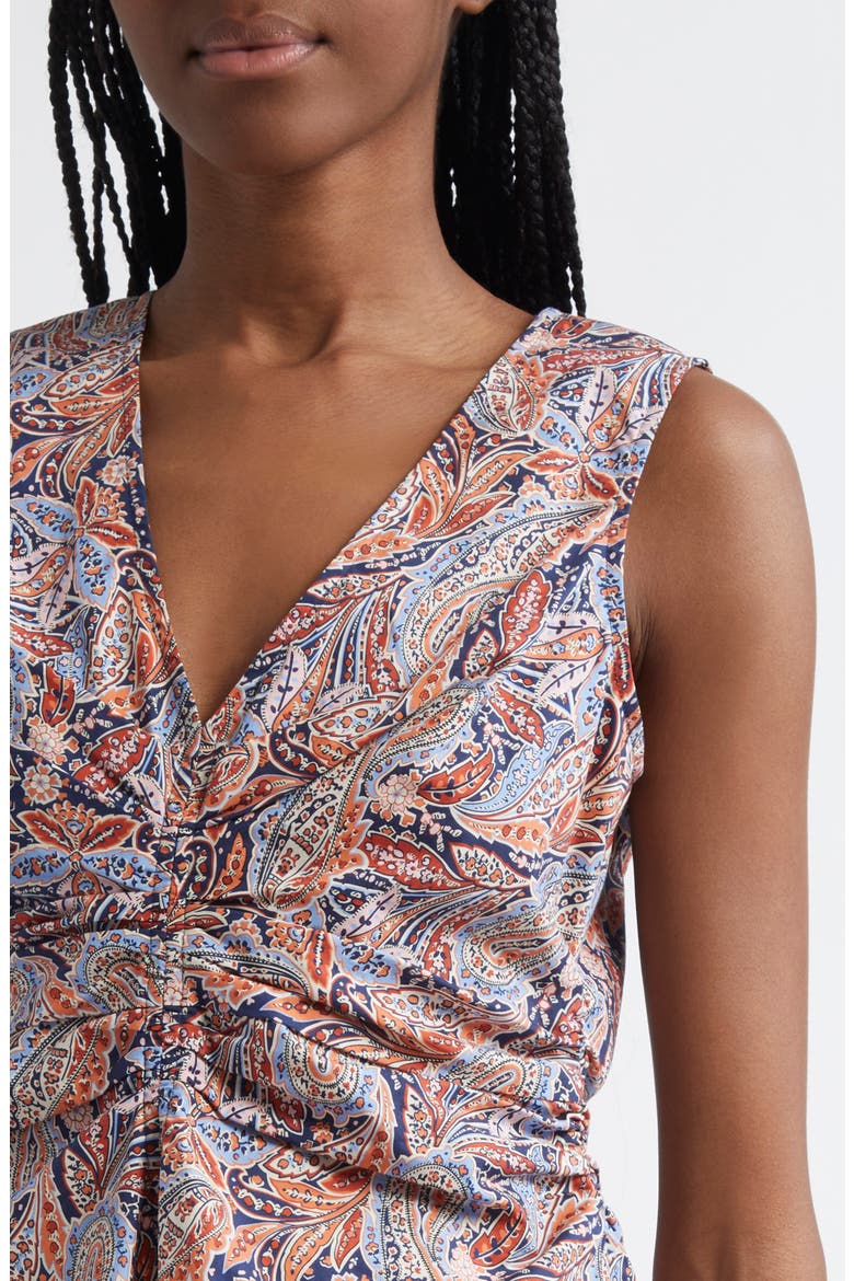 Aiden Paisley Print Center Ruched Top, Alternate, color, NAVY MULTI