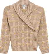Mr. Mr. Shawl Collar Textured Cable Knit Cardigan