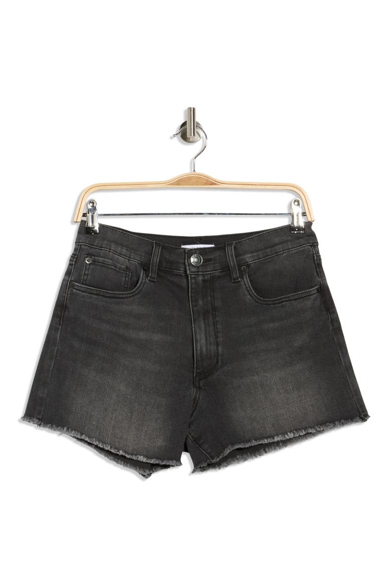 Layne Ultra High Waist Cutoff Jean Shorts, Alternate, color, BLACK