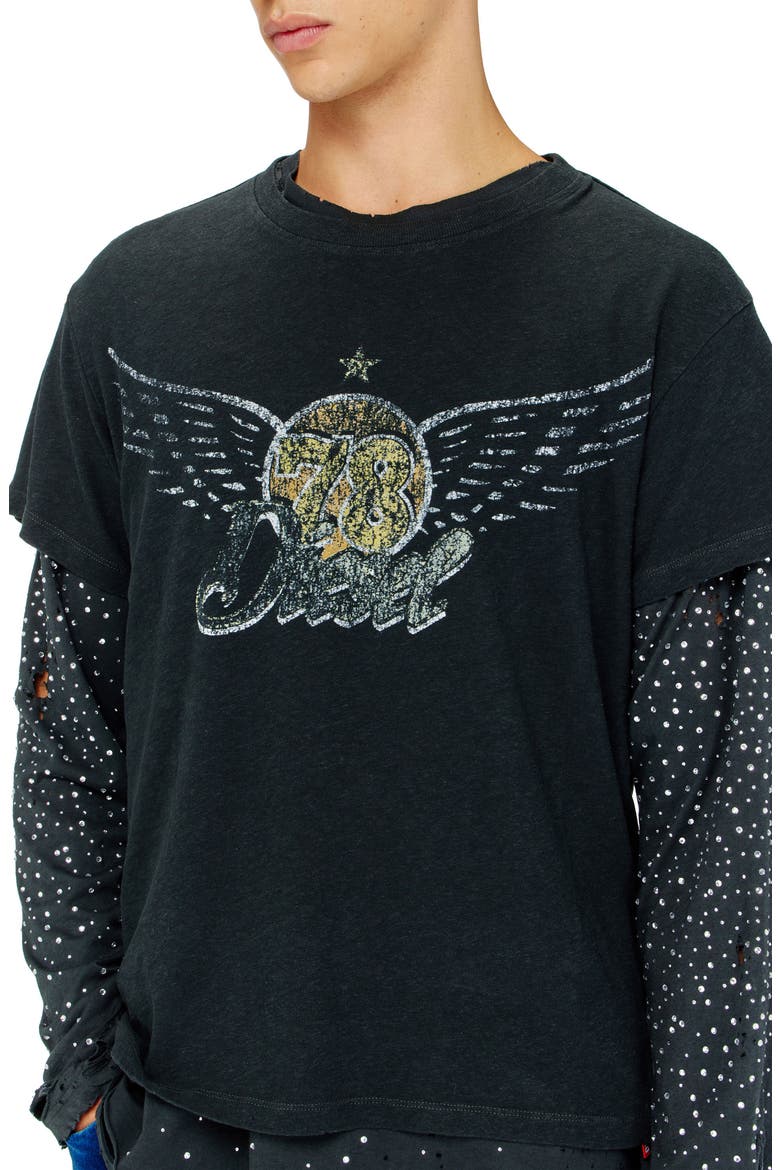 Cotton & Hemp Graphic T-Shirt, Alternate, color, BLACK
