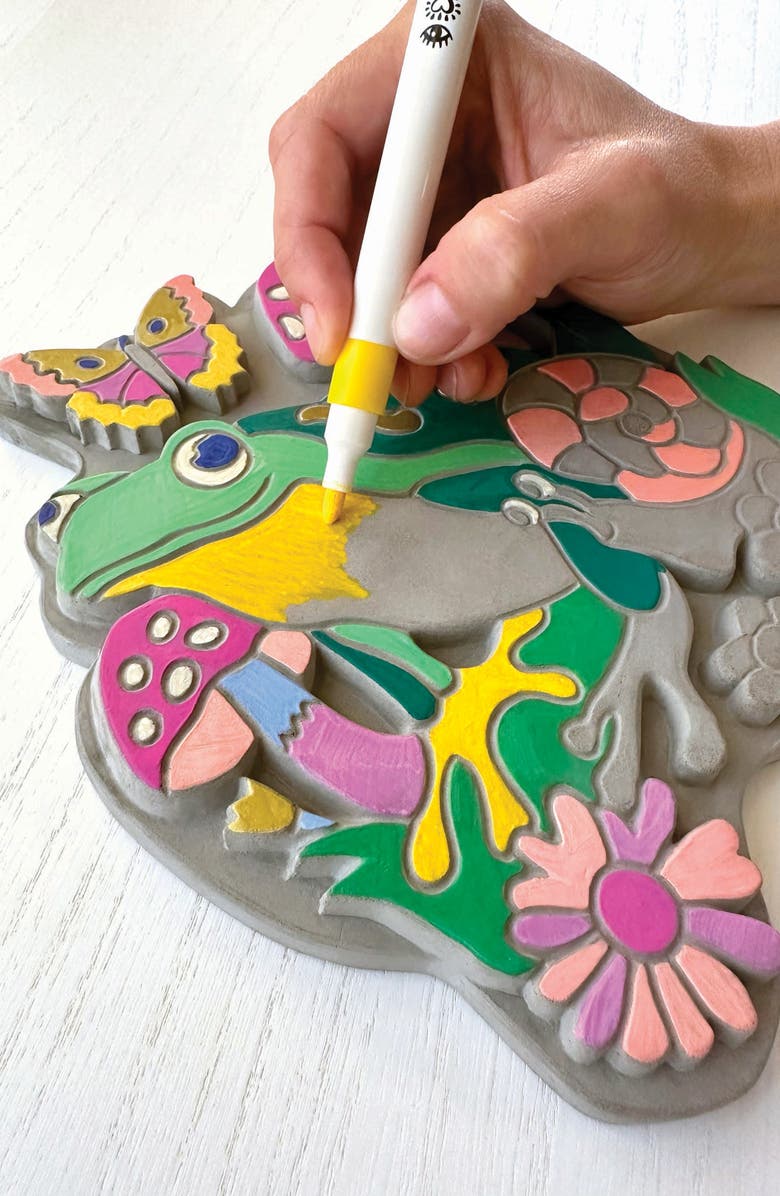 BRIGHT STRIPES Marker by Number Garden Stone Activity Set, Alternate, color, Multi