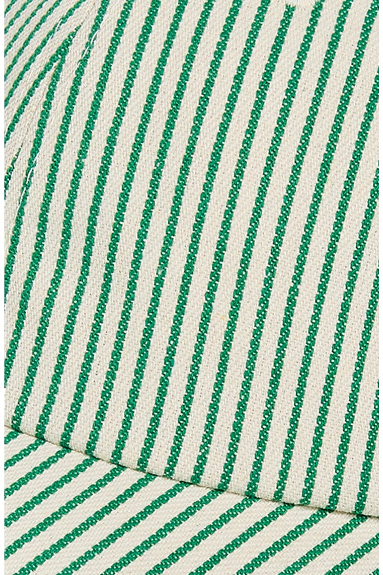 Stripe Baseball Cap, Alternate, color, GREEN- IVORY