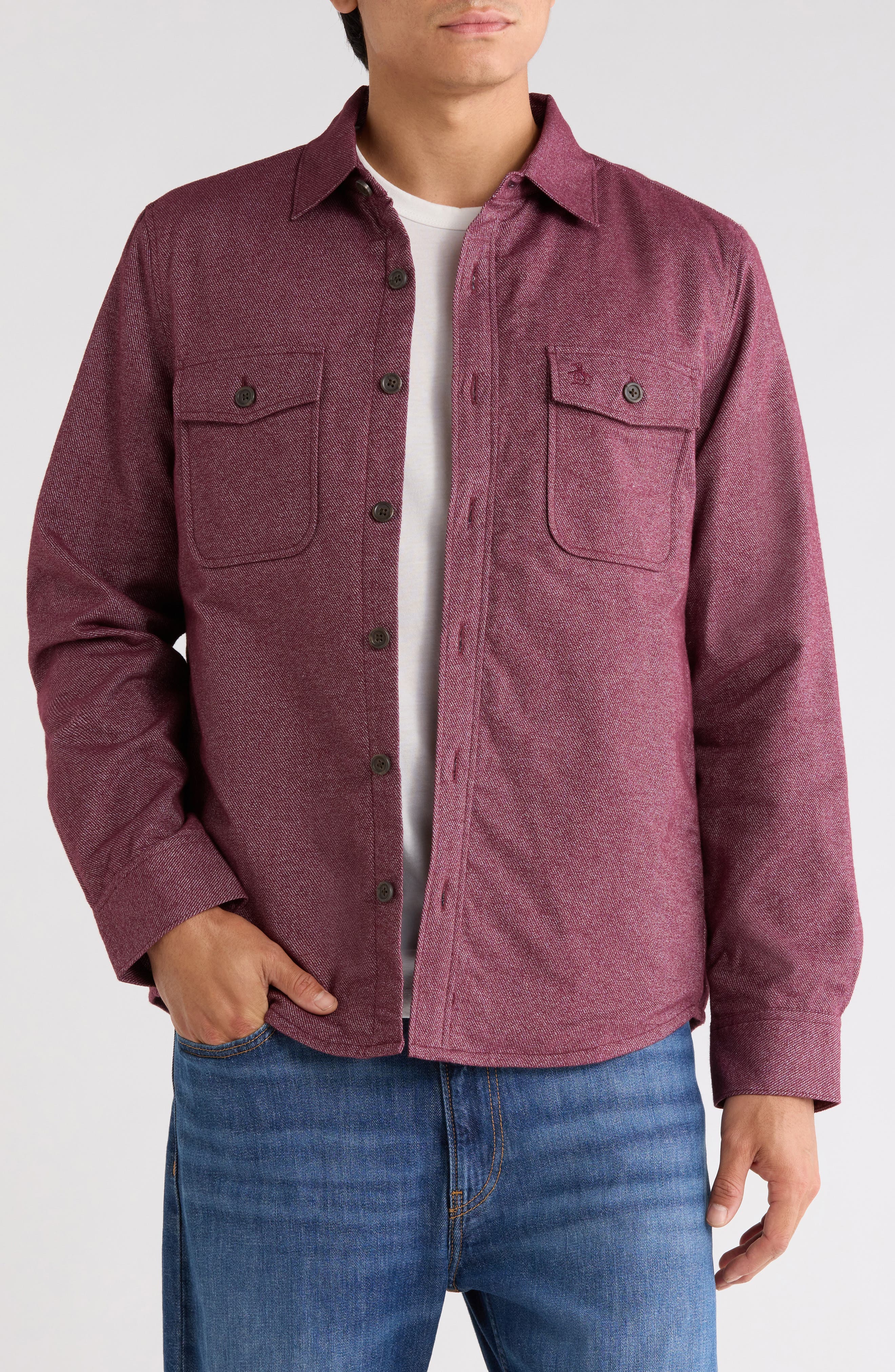 Heathered Shirt Jacket
