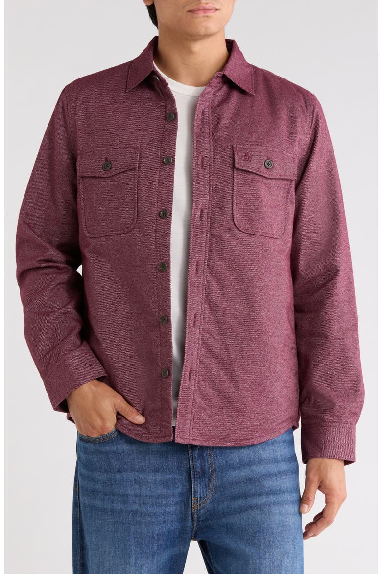 Heathered Shirt Jacket, Main, color, PORT ROYALE