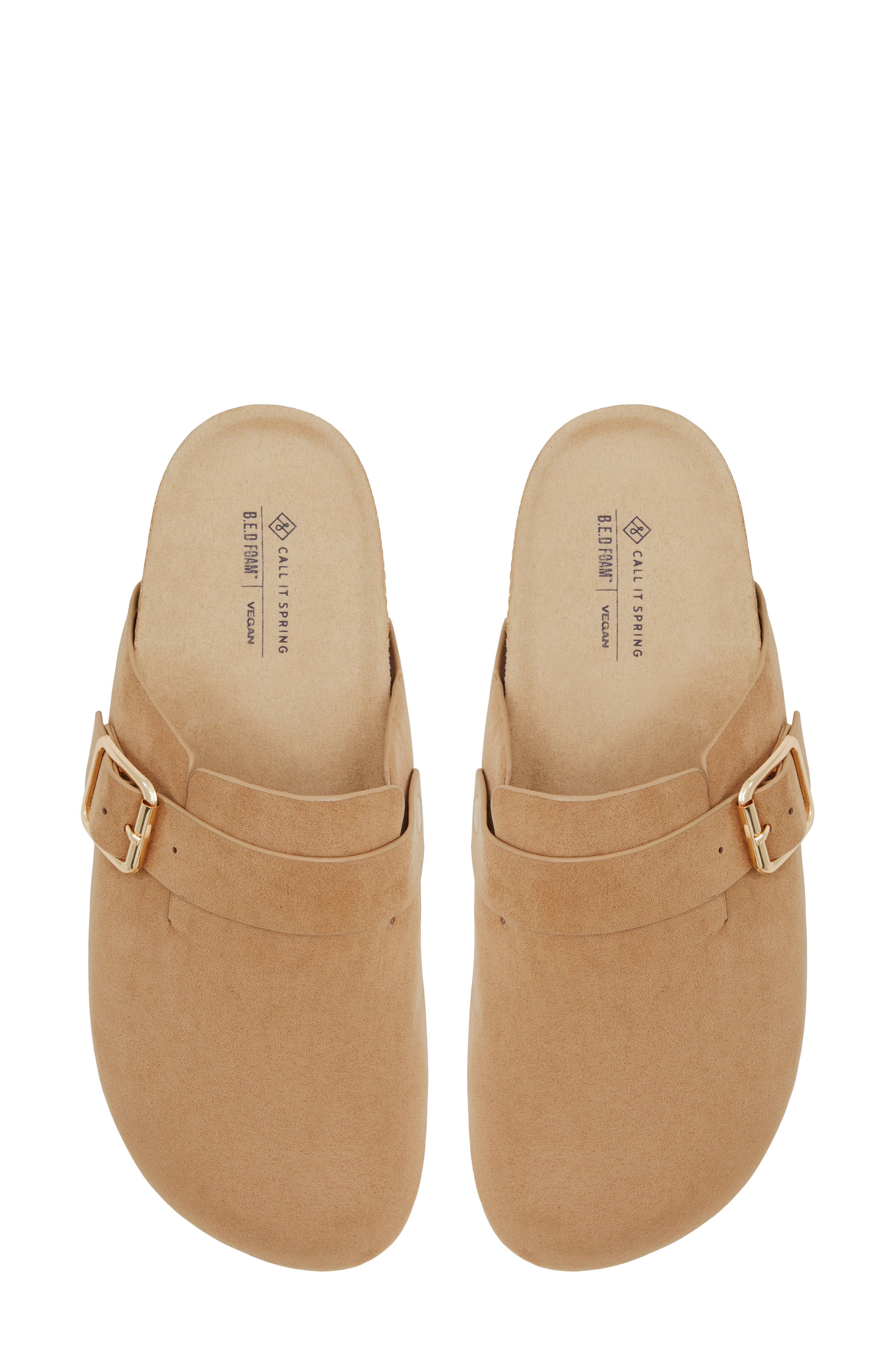 Calli Faux Leather Clog, Alternate, color, MEDIUM BEIGE